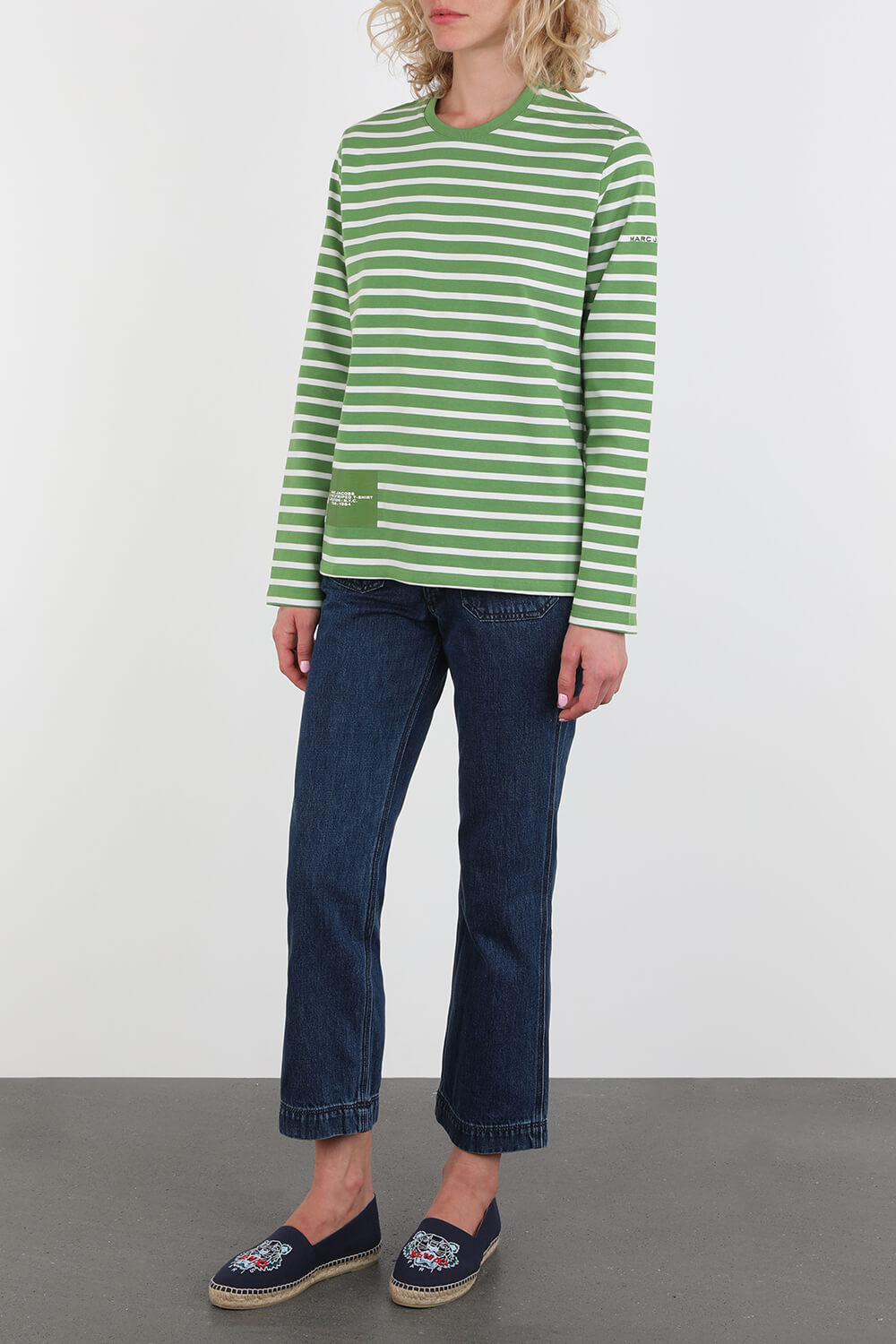 מכנסי ג'ינס נאוול היי רייס קרופ בגזרה מתרחבת